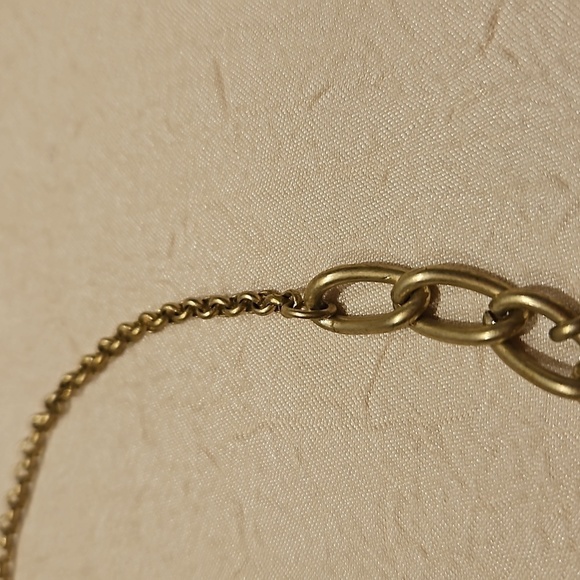 KENNETH COLE Vintage Brass, Abalones & Deep Blue stones Necklace - Picture 5 of 12